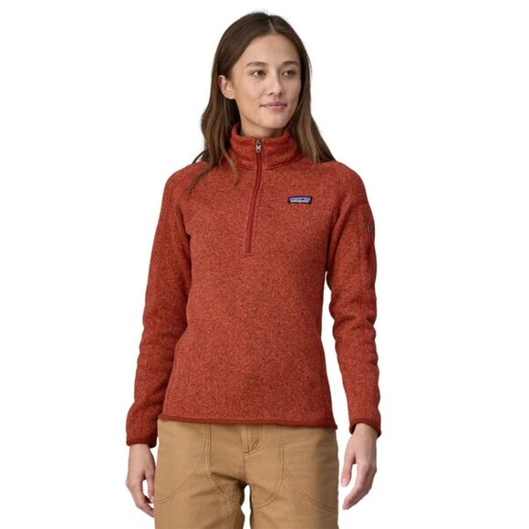 Patagonia Women's Red Better Sweater® 1/4-Zip Fleece Size Small - Picture 1 of 11